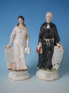 Pair Staffordshire Protestantism & Popery figures  