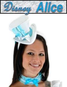 NEW Licensed Disney Mini TOP HAT Headband Collar Alice in Wonderland 