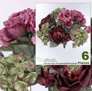 Artificial Hydrangea Rose Silk Flowers Wedding  