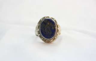   SEAL .925 STERLING SILVER RING   SIZE 6 7 8 10 GOAT INTAGLIO  