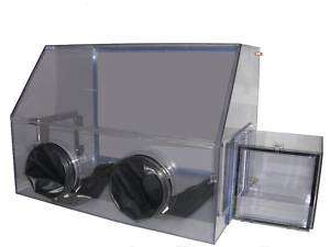 Clear Static Dissipative PVC Glove Box for Labs with Inert Gas Ports 