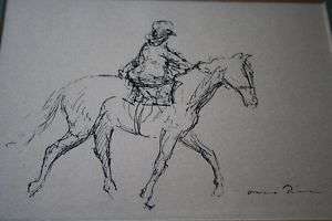Otto DILL  original Tusche Zeichnung signiert Pferd  