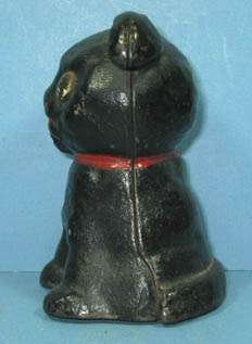 OLD CAST IRON BANK CUTIE SITTING PUPPY HUBLEY GUARANTEED OLD 
