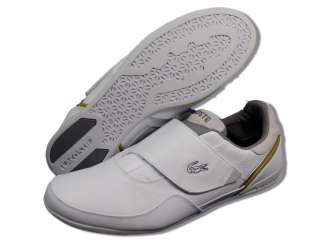 LACOSTE Men Shoes Lisse SPM Leather White Grey Athletic Shoes  