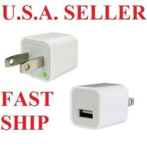 USB WHITE WALL CHARGER POWER ADAPTER FOR APPLE DEVICES  
