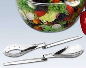 Salatbesteck mit Knick 2 tlg. Edelstahl rosfrei  