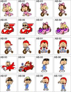 Bunte Babyaufkleber für Ihr Auto AB36FM Autoaufkleber  