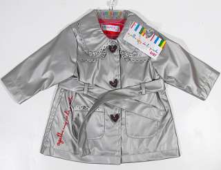 AGATHA RUIZ DE LA PRADA baby girl silver raincoat trench coat 