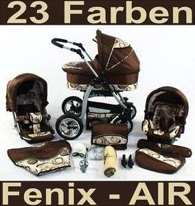 FENIX AIR * Kombi Kinderwagen Schwenkräder +BABYSCHALE 4260261551604 