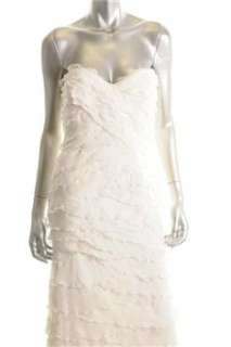 Tadashi Shoji NEW Ivory Versatile Dress BHFO Tiered 10  