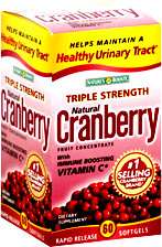 Natures Bounty Natural Cranberry Triple Strength 60cap  