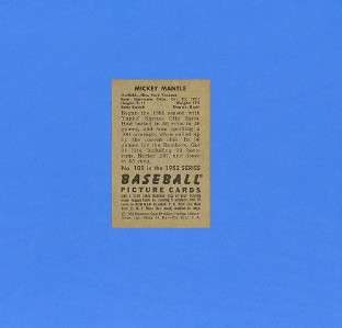 MICKEY MANTLE 1952 BOWMAN #101   NRMINT BREATHTAKING  