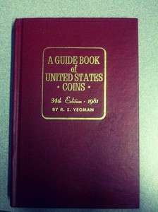 Red Book Guide Book of United States Coins 34th Edition 1981 by RS 