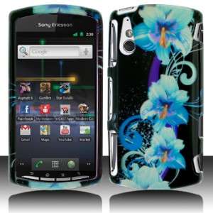 Blue Flower Hard Case Phone Cover for Verizon Sony Ericsson Xperia 