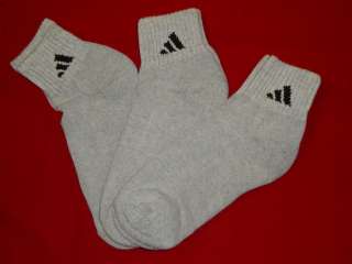 Dz Adidas Grey 1/4 Socks (9 11) (Womens 4 10 & Youth 716106223983 