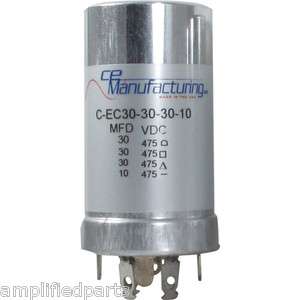   30uf 10uf @ 475V Multi Section Can Capacitor Mallory Style, Leslie Cap