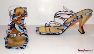 Nine West womens Kalanda3 strappy high heels shoes 10 M multi color 