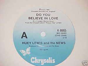 Huey Lewis & The News~Do You Believe In Love~Orig Oz 45  