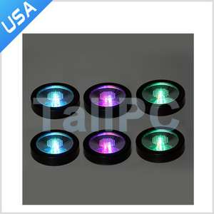 Lot of 6 New Color Changing LED Light Drink Bottle Cup Coaster USA 