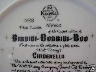 Bibbidi Bobbidi Boo Knowles Plate Cinderella DISNEY  