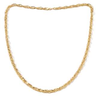    Technibond Singapore Chain Necklace 14K Yellow Gold Clad Silver 925