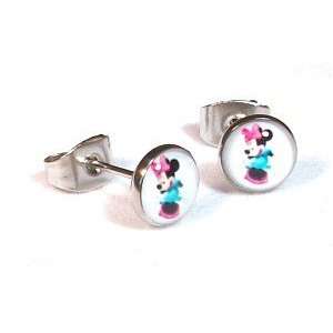 The Stainless Steel Jewellery Shop   7mm Minnie Mouse   Ohrstecker 