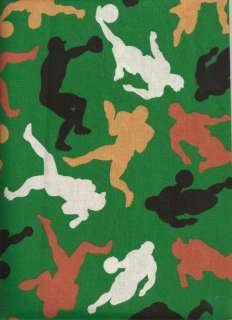 yards Green sports theme fabric ~ 48wide ~Reduced  