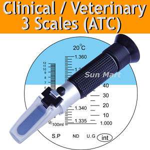   Veterinary Refractometer Serum Protein Urine Specific Gravity Albumin