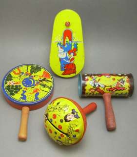 Vintage T. Conn Tin Litho Circus Clown Toy Noisemaker  