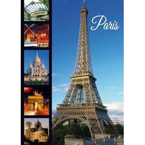 Puzzle 1000 Teile   Ansichtskarte von Paris  Spielzeug