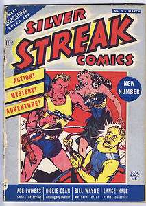 Sliver Streak Comics #3 Your Guide 1940 1st/origin Silver Streak 