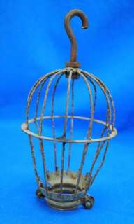   Antique Old Industrial Metal Lamp Light Safety Cage Part Task Trouble