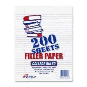 Ampad Three Hole Punched Filler Paper