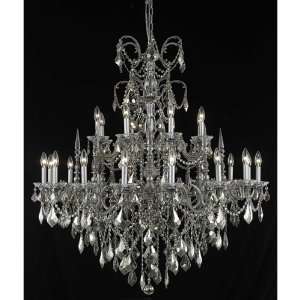 Elegant Lighting 9724G44PW GT/RC Athena 24 Light Chandeliers in Pewter