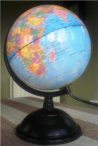 CHILDRENS EDUCATIONAL WORLD ATLAS GLOBE DESK LAMP  