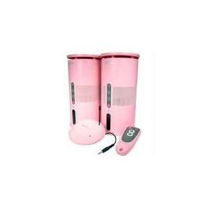  Cables Unlimited 900mhz Pink Wireless Speakers With Remote 
