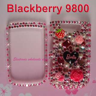 Barbie New Full Bling Crystal Diamond Skin Blackberry TORCH 9800 9810 