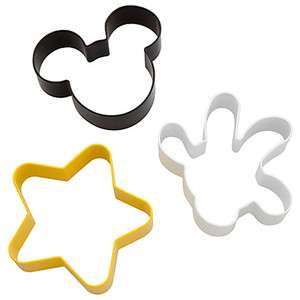 Disney World Mickey Mouse Metal Cookie Cutter 3 Pc Set  