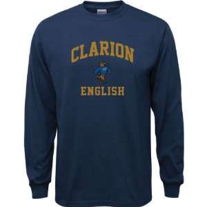 Clarion Golden Eagles Navy Youth English Arch Long Sleeve T Shirt 