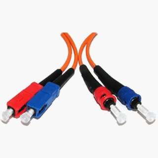 CP TECH Fiber Optic Duplex Patch Cable   2 x ST Male   2 x SC Male 