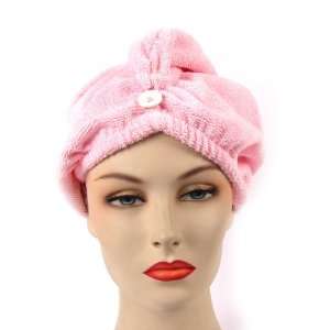 Freundin   Mikrofaser Haar Turban   rosa  Küche & Haushalt