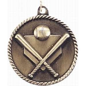  High Relief Baseball Trophy Medal