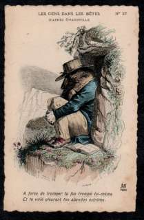   CARICATURE.GRANDVILLE.EXILE.LE TROMPEUR TROMPE.