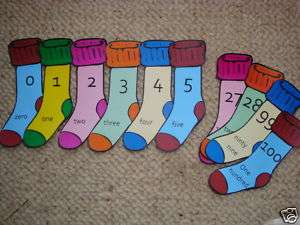 Teaching Resources  Number Line Display 0 to 100  Socks  