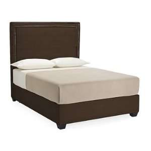 Williams Sonoma Home Gramercy Bed, Queen, Leather, Chocolate, Antique 