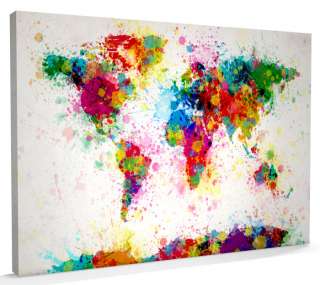 Map of the World Map, Box CANVAS, sizes A3 to A1   v168  