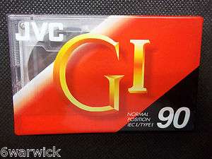 JVC GI   90. Blank cassette tape. Model Number G1 90. New, sealed in 