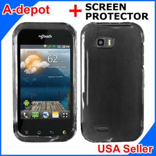 Mobile LG myTouch Q C800 Crystal Clear Hard Case Cover +Screen 