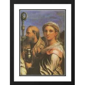 Raphael 19x24 Framed and Double Matted St Cecilia with Sts Paul, John 