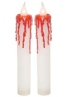   Blood Dripping LED Candle Set   Scary Halloween Candle Decoration